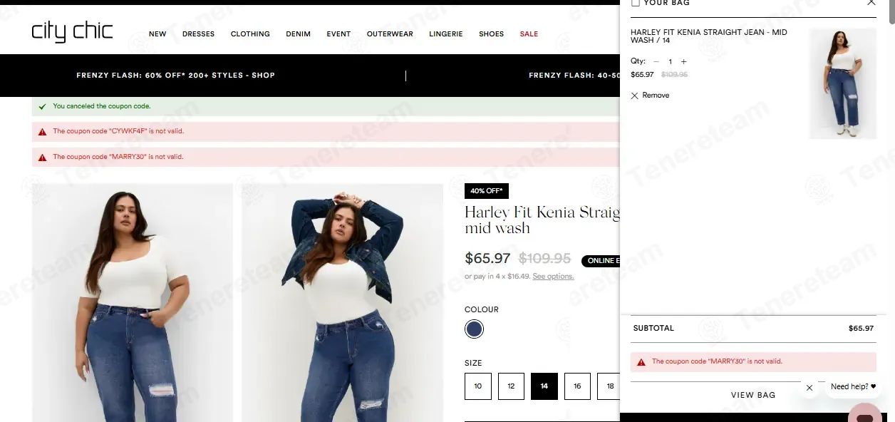City Chic Australia coupon code: 30% off with MARRY30. Tested and valid as 2 weeks ago.
