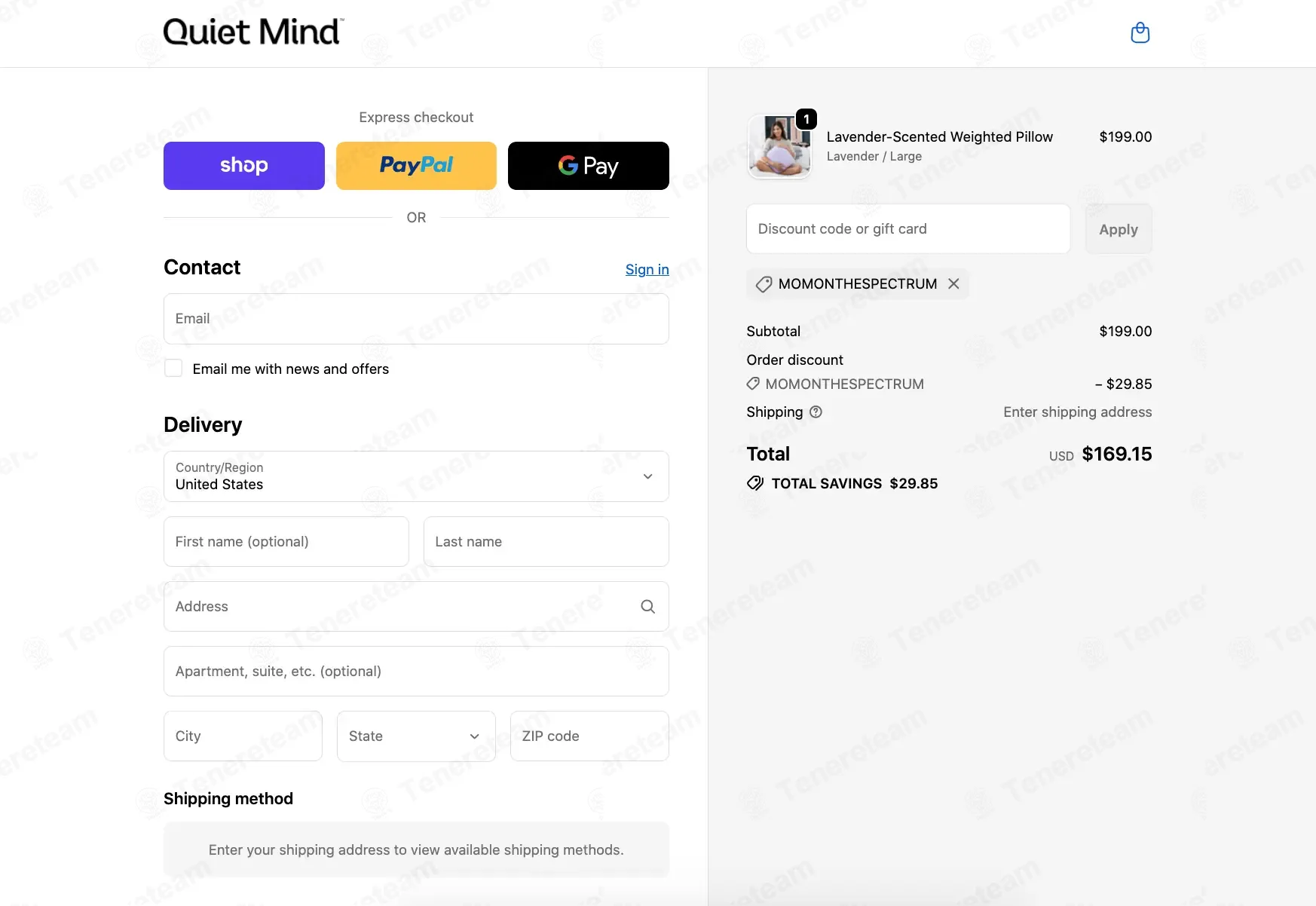 Quiet Mind coupon code verified as working at checkout