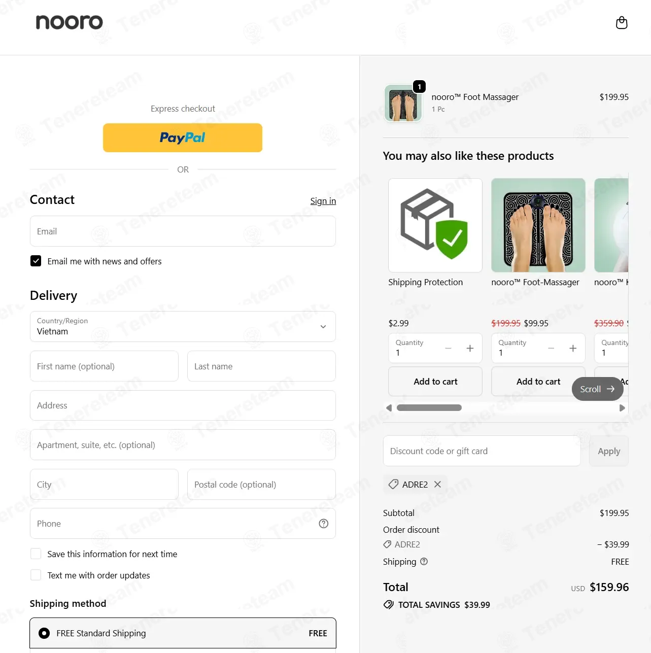 Nooro US coupon code: 20% off with ADRE2. Tested and valid as 3 months ago.
