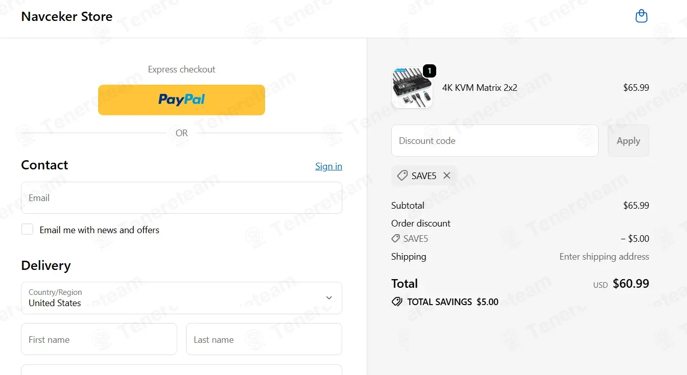 Navceker coupon code: $5 off with bucks5. Tested and valid as 4 months ago.