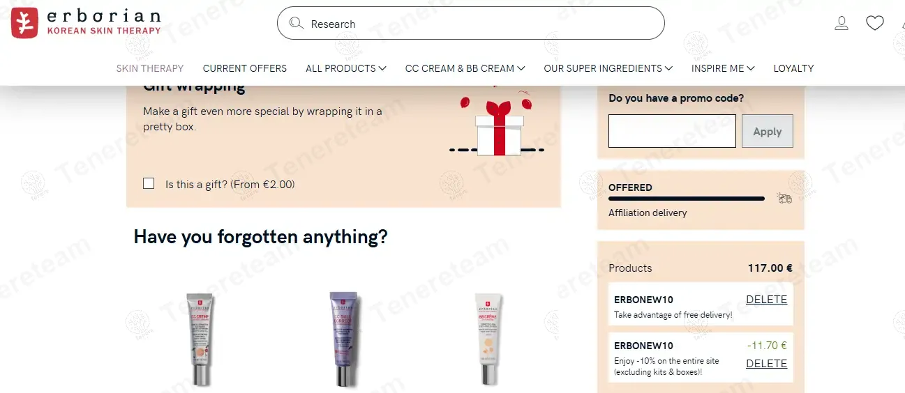 Erborian FR coupon code: 10% off with ERBONEW10. Tested and valid as 1 year ago.