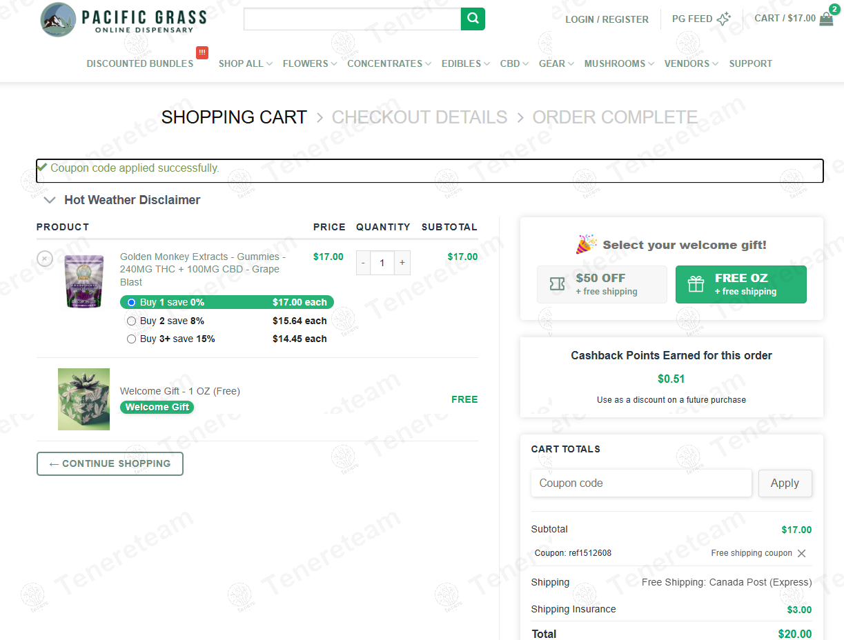 Pacific Grass coupon code: Sale off with REF1512608. Tested and valid as 9 months ago.