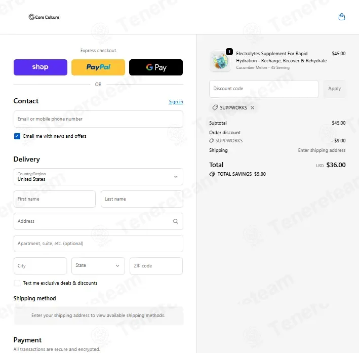 Core Culture coupon code: 20% off with SUPPWORKS. Tested and valid as 2 months ago.