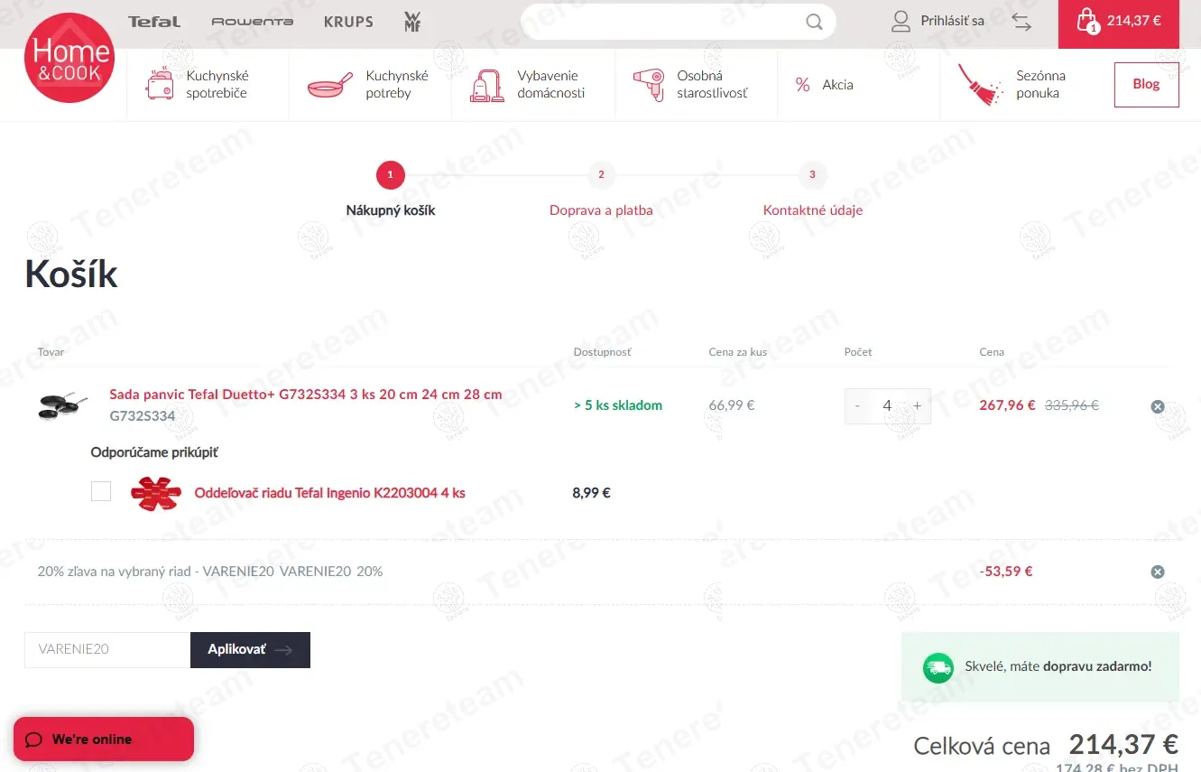 Home And Cook SK coupon code: 20% off with VARENIE20. Tested and valid as 1 year ago.