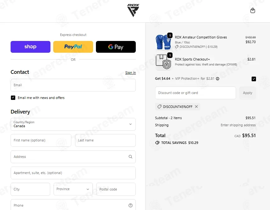 RDX Sports CA coupon code: 10% off with DISCOUNT45%OFF. Tested and valid as 8 months ago.