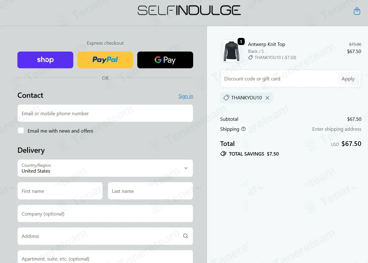 Self-Indulge coupon code: 10% off with THANKYOU10. Tested and valid as 2 days ago.