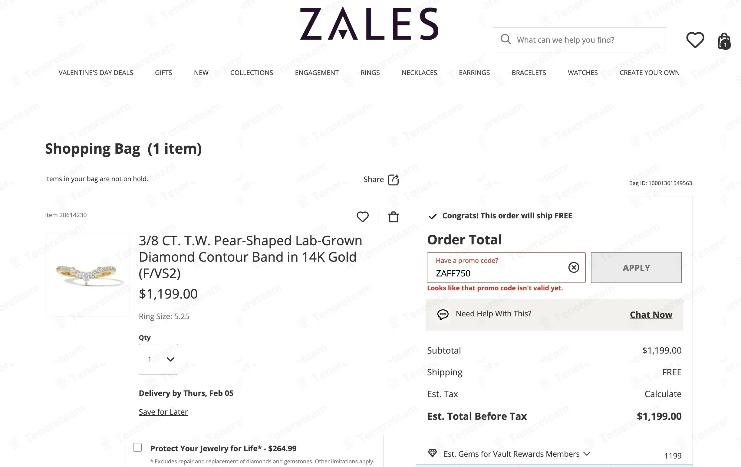 Zales coupon code: $750 off with ZAFF750. Tested and valid as 5 months ago.