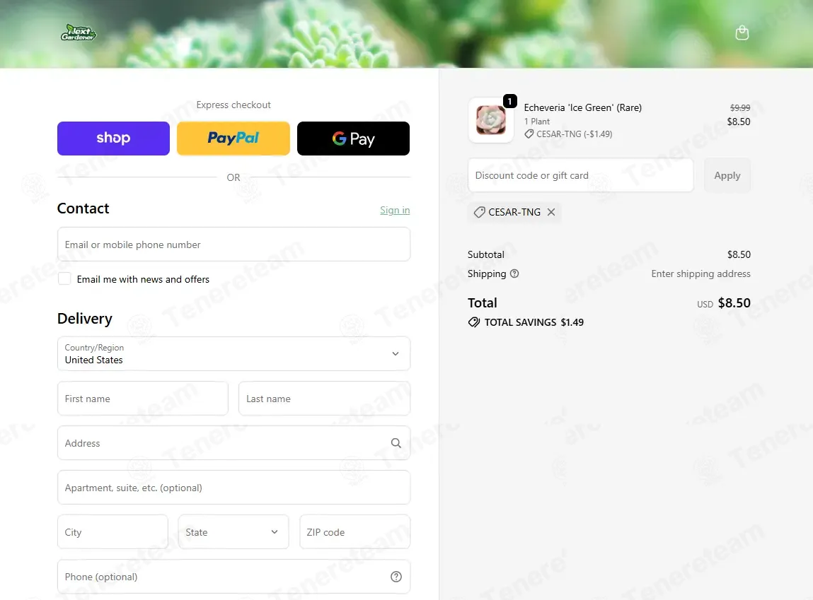 The Next Gardener coupon code: 15% off with CESAR-TNG. Tested and valid as 1 week ago.
