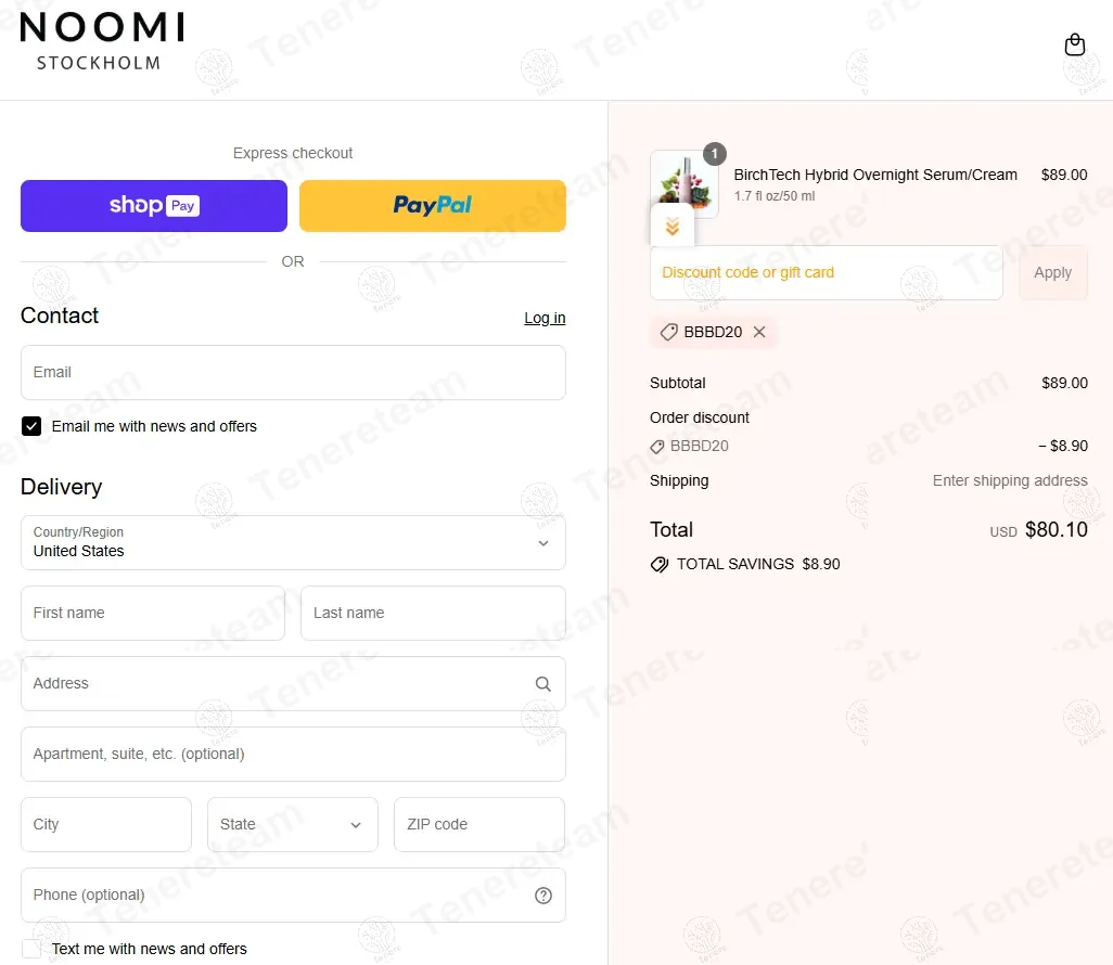 Noomi Stockholm coupon code: 10% off with BBBD20. Tested and valid as 7 months ago.
