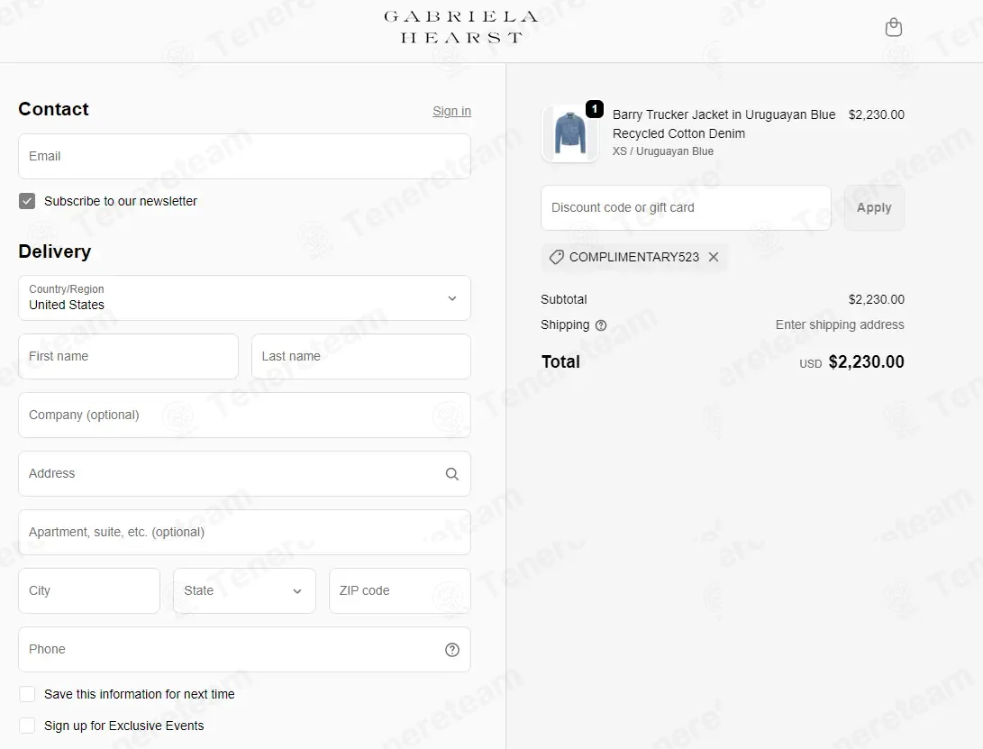Gabriela Hearst coupon code: Sale off with COMPLIMENTARY523. Tested and valid as 1 month ago.
