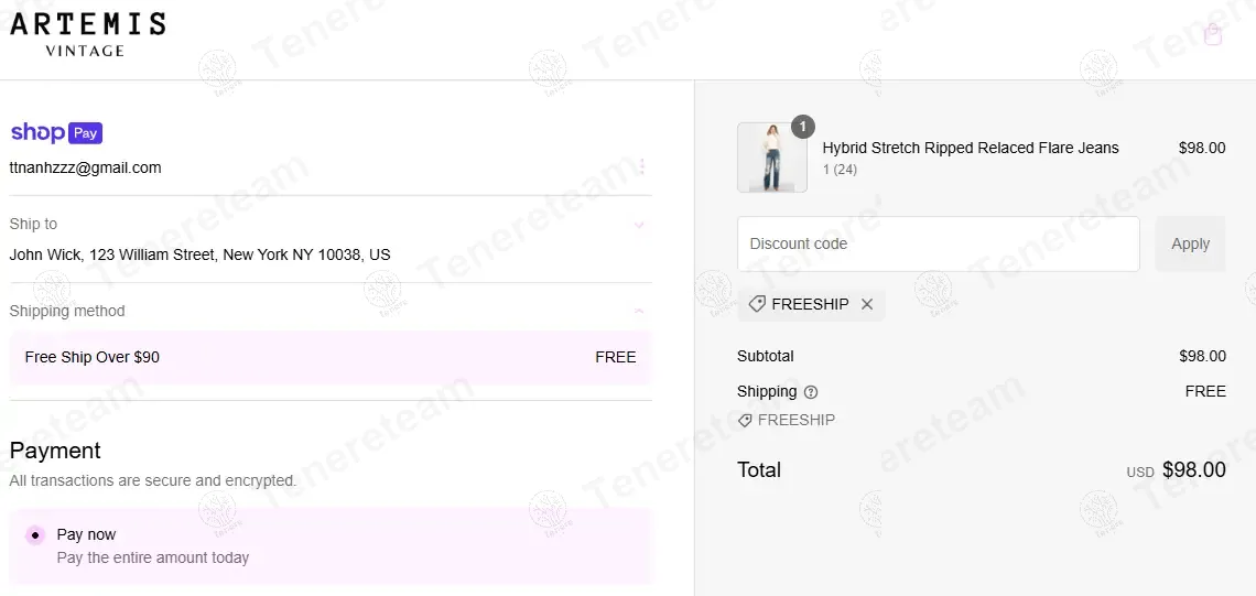 Artemis Vintage coupon code: Sale off with FREESHIP. Tested and valid as 1 year ago.