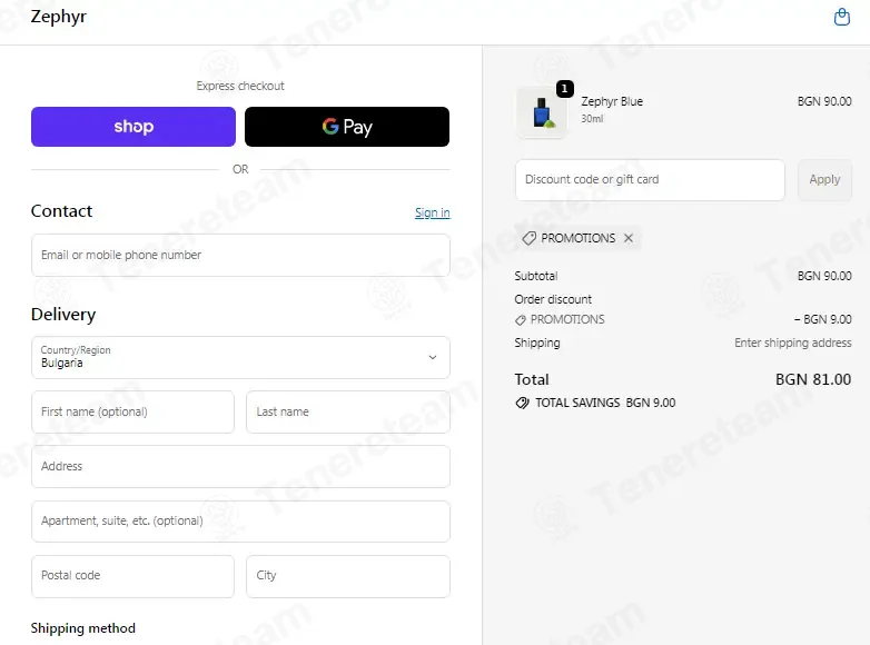 Zephyr Perfum coupon code: 10% off with PROMOTIONS. Tested and valid as 8 months ago.