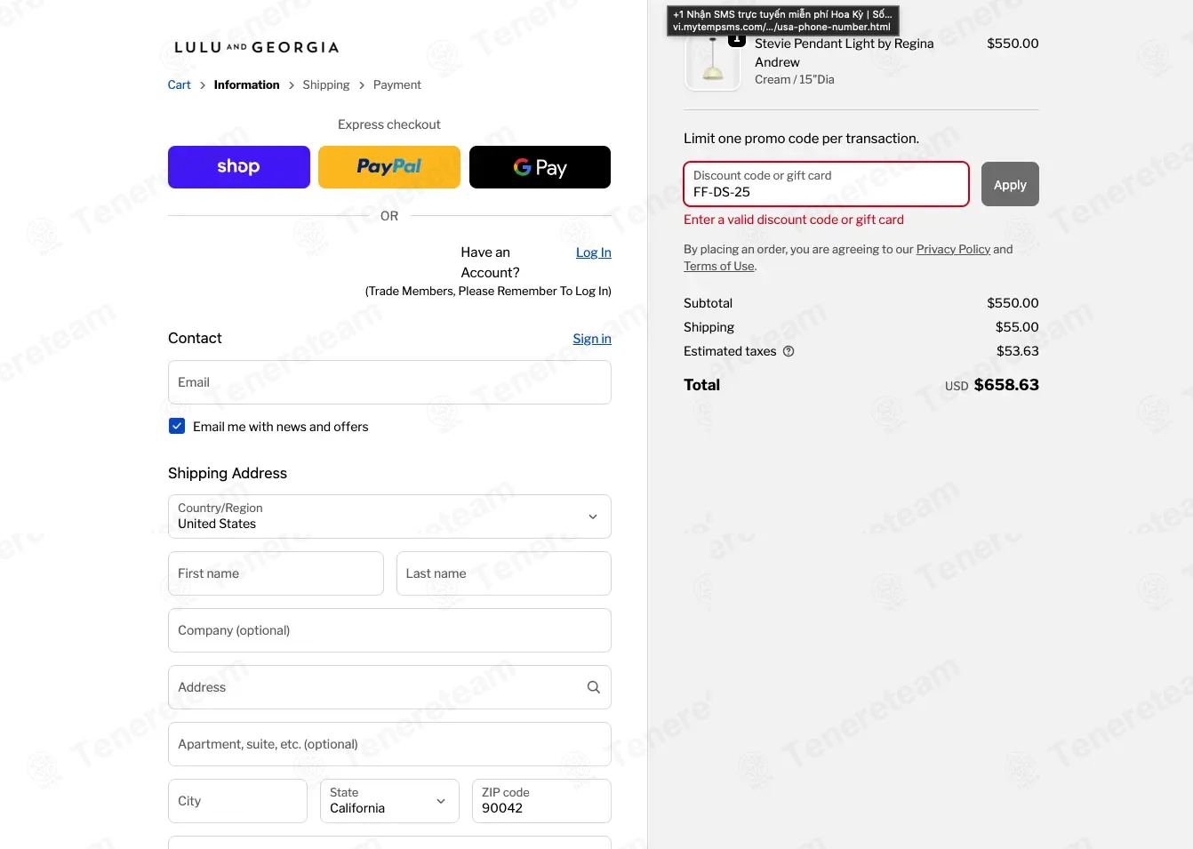 Lulu And Georgia coupon code: 20% off with FF-DS-25. Tested and valid as 3 weeks ago.