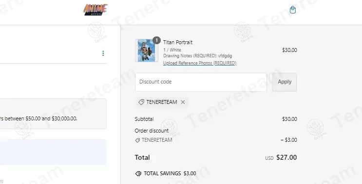 Anime Portraits coupon code: 10% off with TENERETEAM. Tested and valid as 8 months ago.