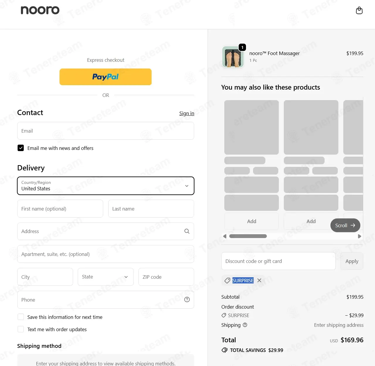 Nooro US coupon code: 15% off with SURPRISE. Tested and valid as 3 months ago.