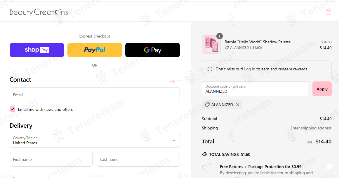 Beauty Creations Cosmetics coupon code: 10% off with ALANNIZED. Tested and valid as 8 months ago.