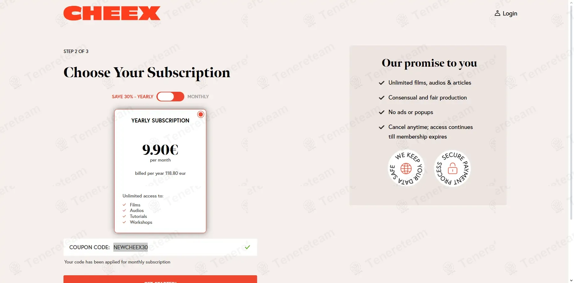 Cheex coupon code: 30% off with NEWCHEEX30. Tested and valid as 9 months ago.