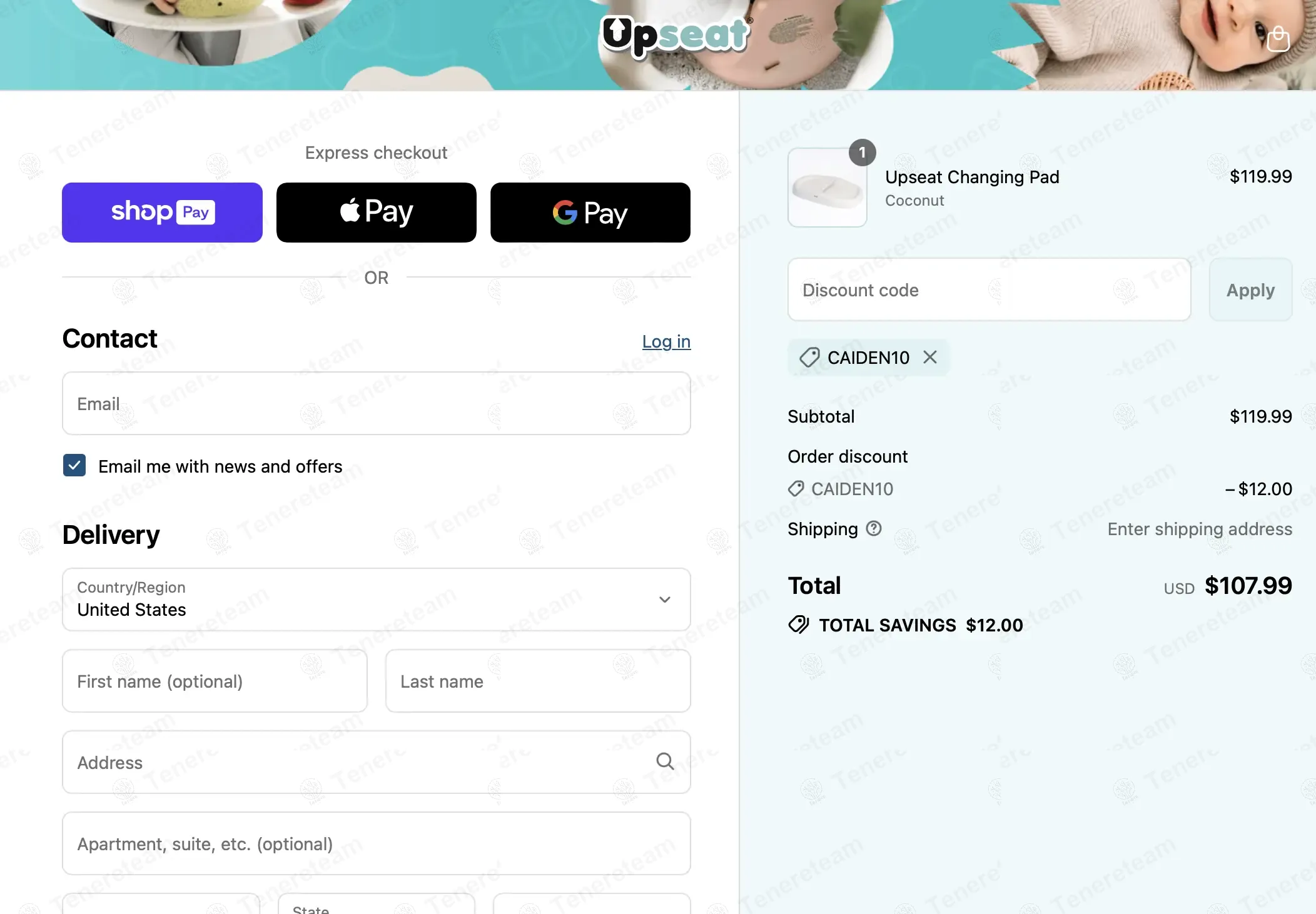 The Upseat coupon code: 10% off with CAIDEN10. Tested and valid as 9 months ago.