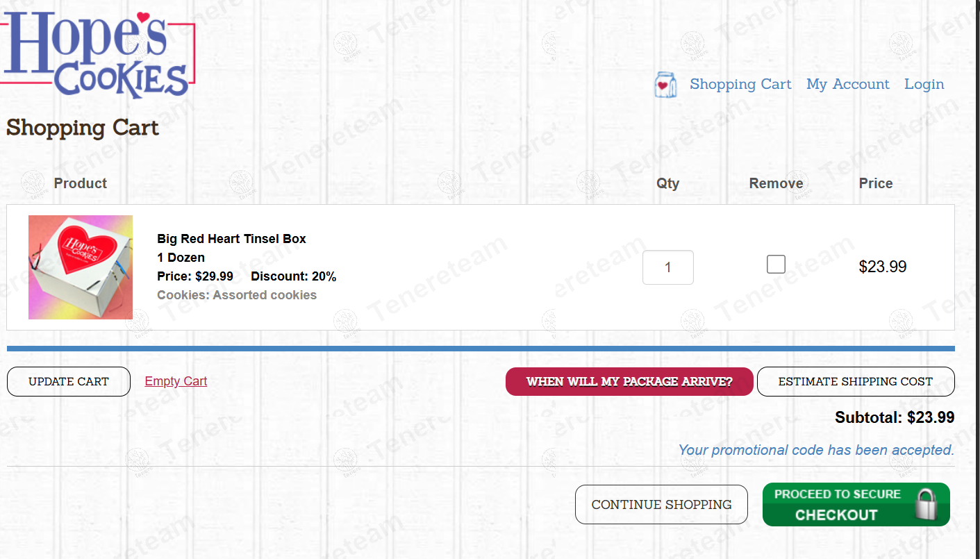 Hope's Cookies coupon code: 20% off with gradsale. Tested and valid as 4 months ago.