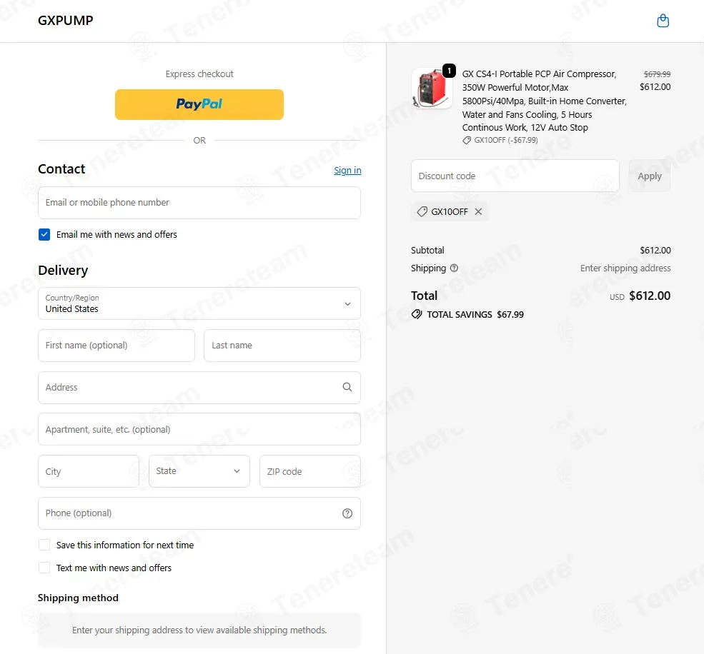 GXPump coupon code: 10% off with GX10OFF. Tested and valid as 2 days ago.