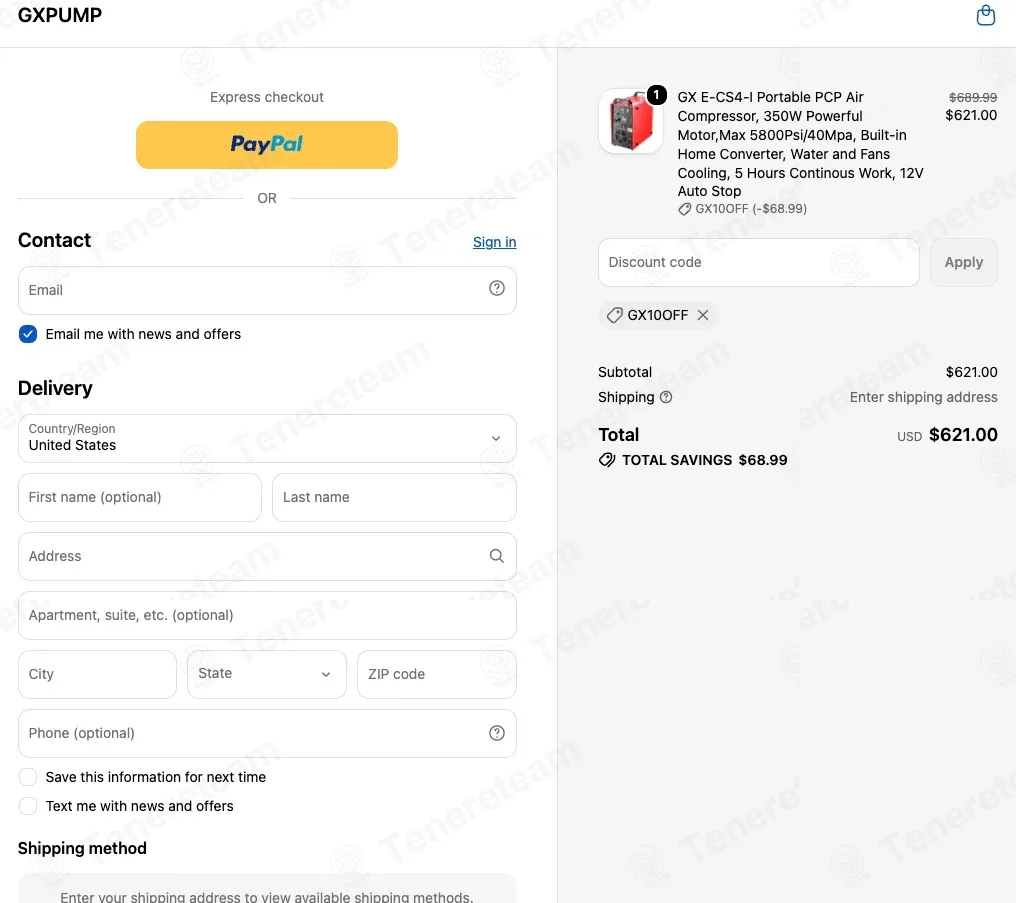 GXPump coupon code: 10% off with GX10OFF. Tested and valid as 2 days ago.