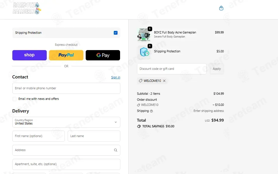 Ball Girlz coupon code: $10 off with WELCOME10. Tested and valid as 1 month ago.