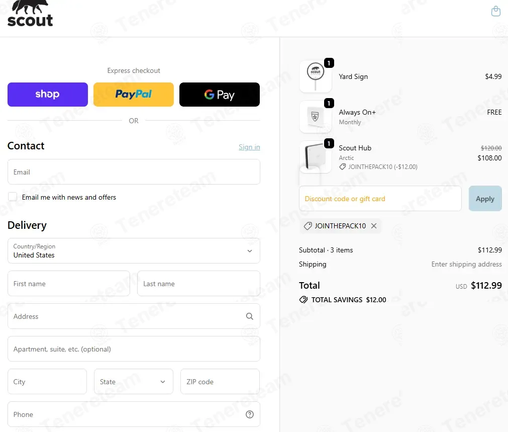 Scout Alarm coupon code: 10% off with JOINTHEPACK10. Tested and valid as 2 weeks ago.