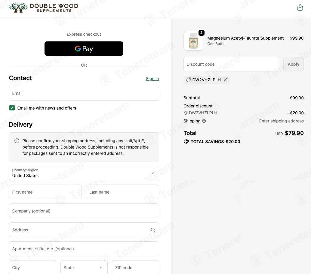 Double Wood Supplements coupon code: $20 off with DW2VHZLPLH. Tested and valid as 1 month ago.