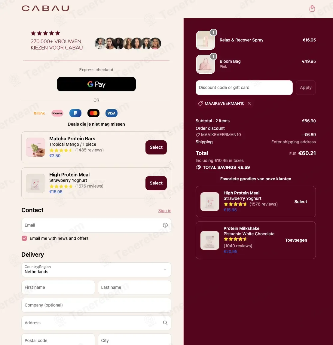 Cabau Lifestyle coupon code verified as working at checkout