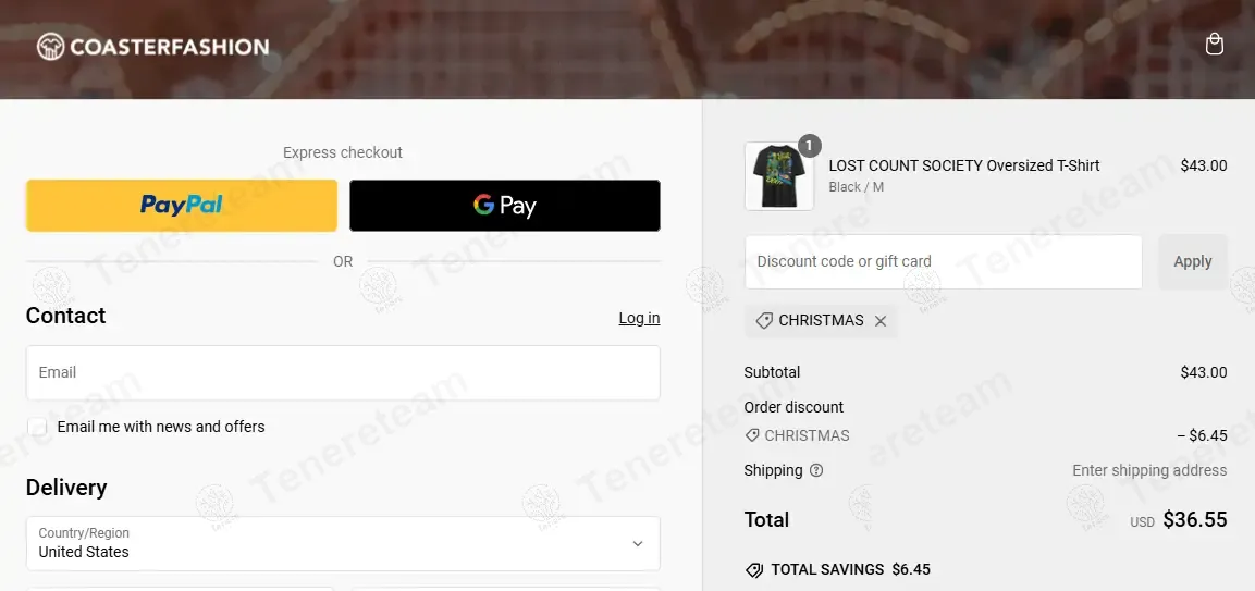 Coaster Fashion coupon code: 15% off with CHRISTMAS. Tested and valid as 1 year ago.