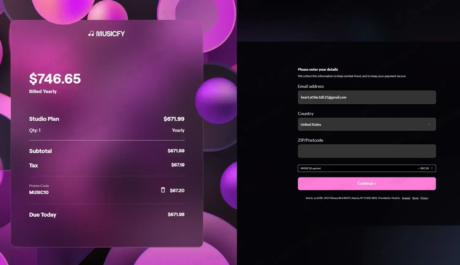 Musicfy coupon code: 10% off with MUSIC10. Tested and valid as 2 weeks ago.