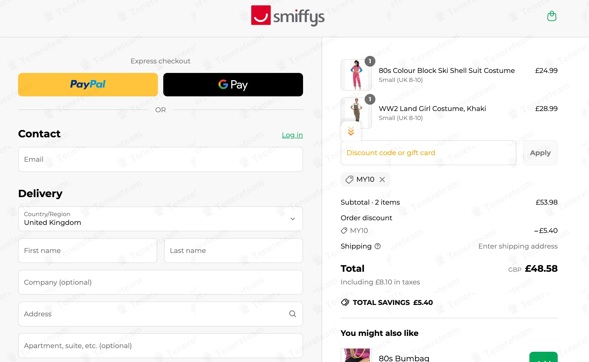 Smiffys coupon code: 10% off with MY10. Tested and valid as 1 year ago.