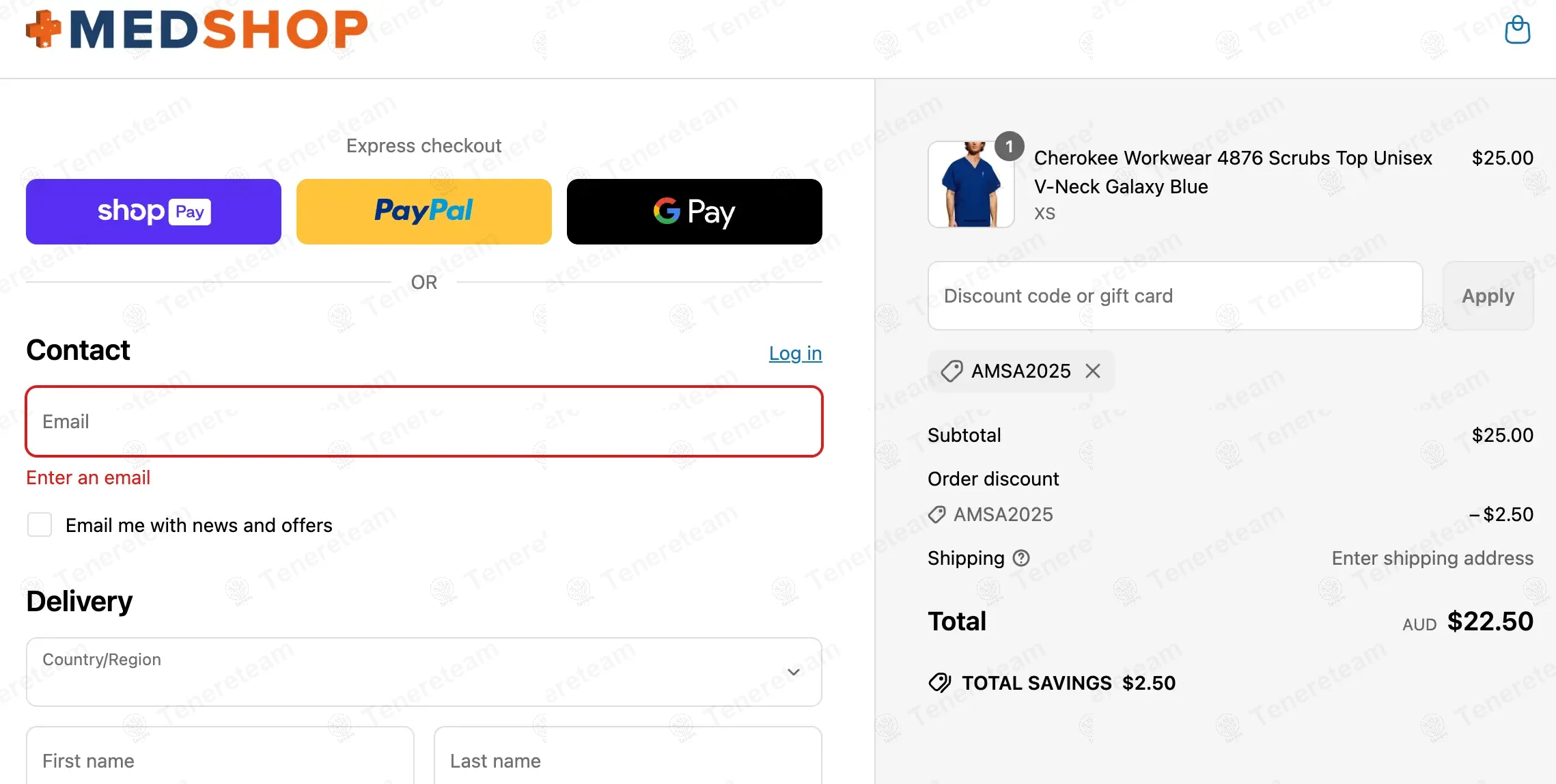 Medshop Australia coupon code: 10% off with AMSA2025. Tested and valid as 1 year ago.