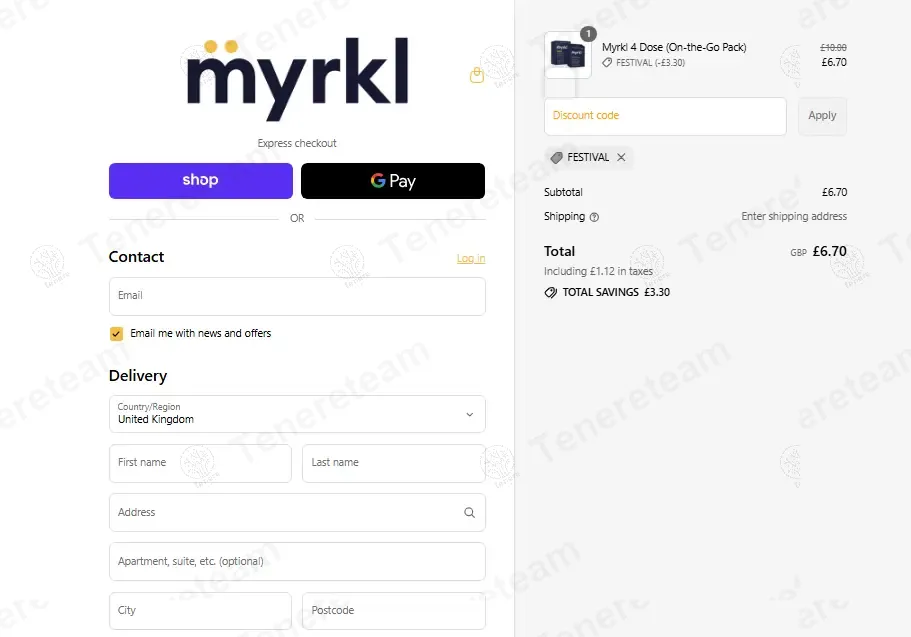 Myrkl UK coupon code: 33% off with FESTIVAL. Tested and valid as 9 months ago.