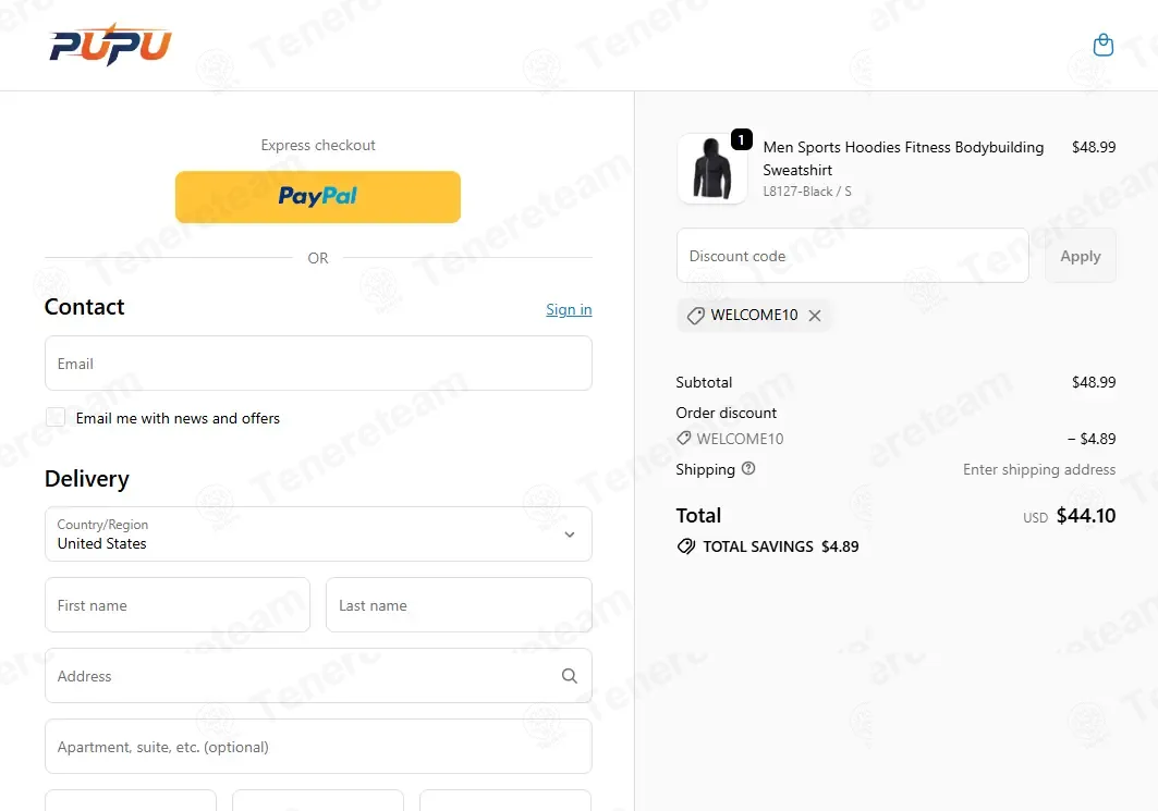 PUPU Sports coupon code: 10% off with WELCOME10. Tested and valid as 3 weeks ago.