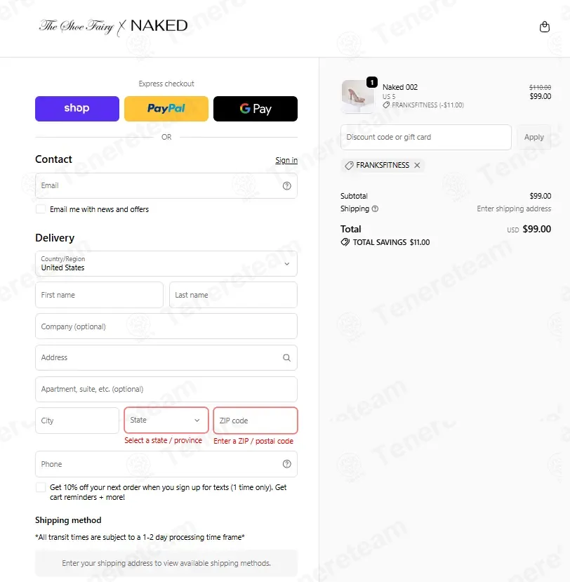 The Shoe Fairy coupon code: 10% off with FRANKSFITNESS. Tested and valid as 1 month ago.