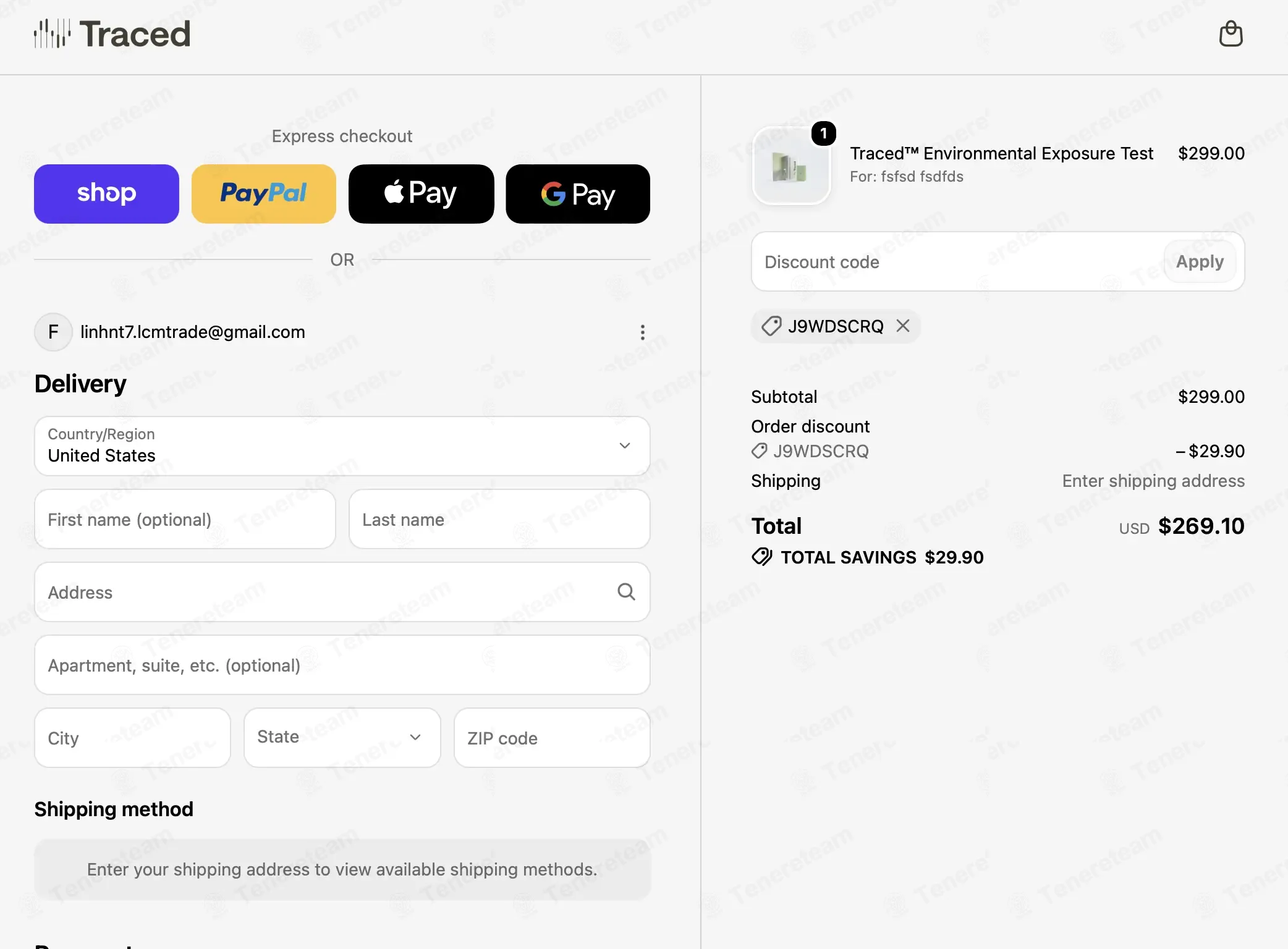 Traced Life apply coupon code