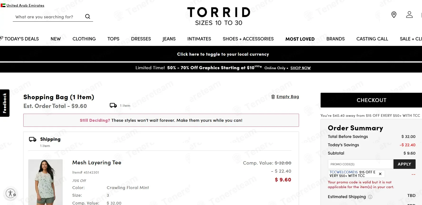 Torrid coupon code: $15 off with TCCWELCOME. Tested and valid as 1 week ago.