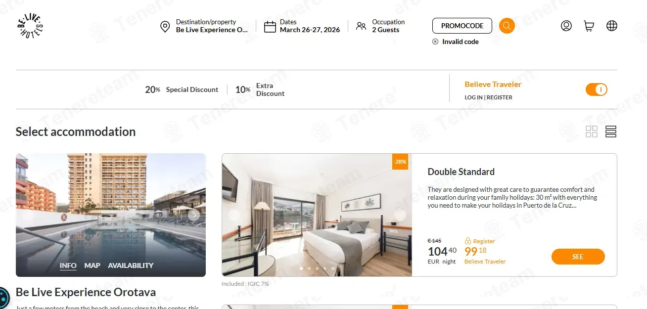 Be Live Hotels coupon code: 5% off with LIVEBELIVE25. Tested and valid as 5 months ago.