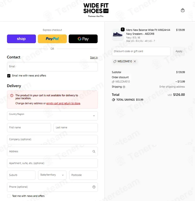 Widefit Shoes coupon code: 10% off with WELCOME10. Tested and valid as 12 hours ago.