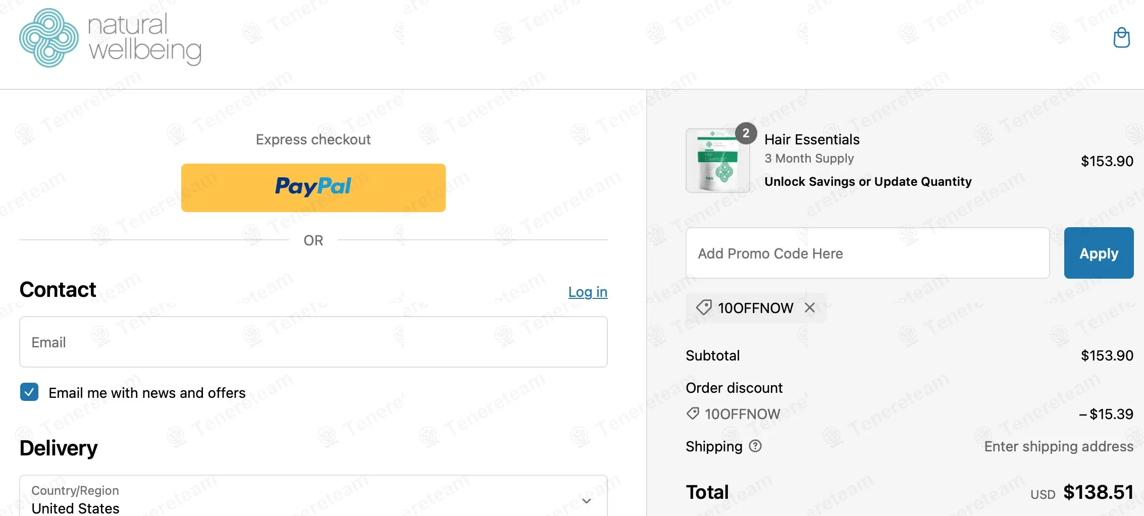 Natural Wellbeing coupon code: 10% off with 10OFFNOW. Tested and valid as 1 year ago.