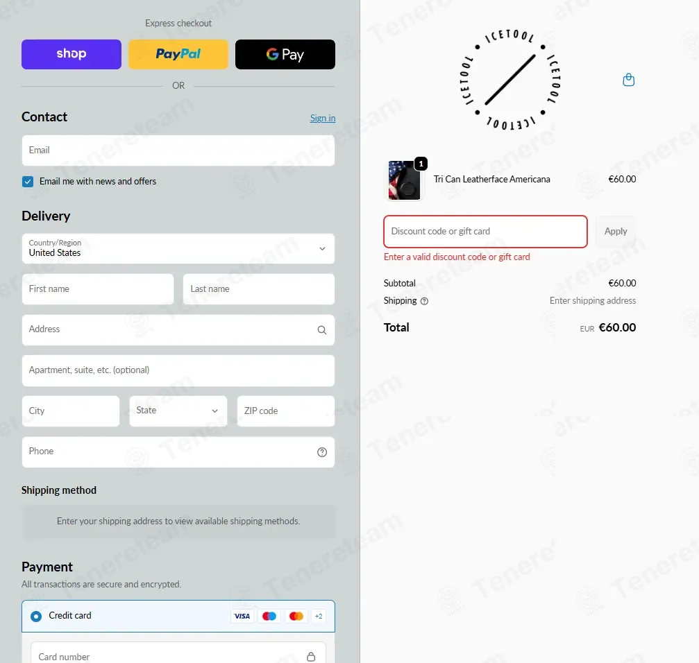 Ice Tool coupon code: 10% off with WELCOME10. Tested and valid as 4 months ago.