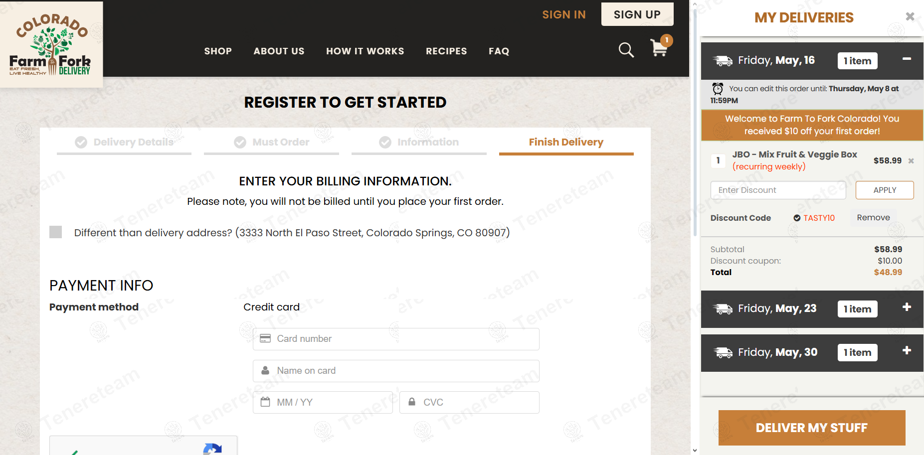 Farm To Fork Colorado coupon code: $10 off with TASTY10. Tested and valid as 1 year ago.