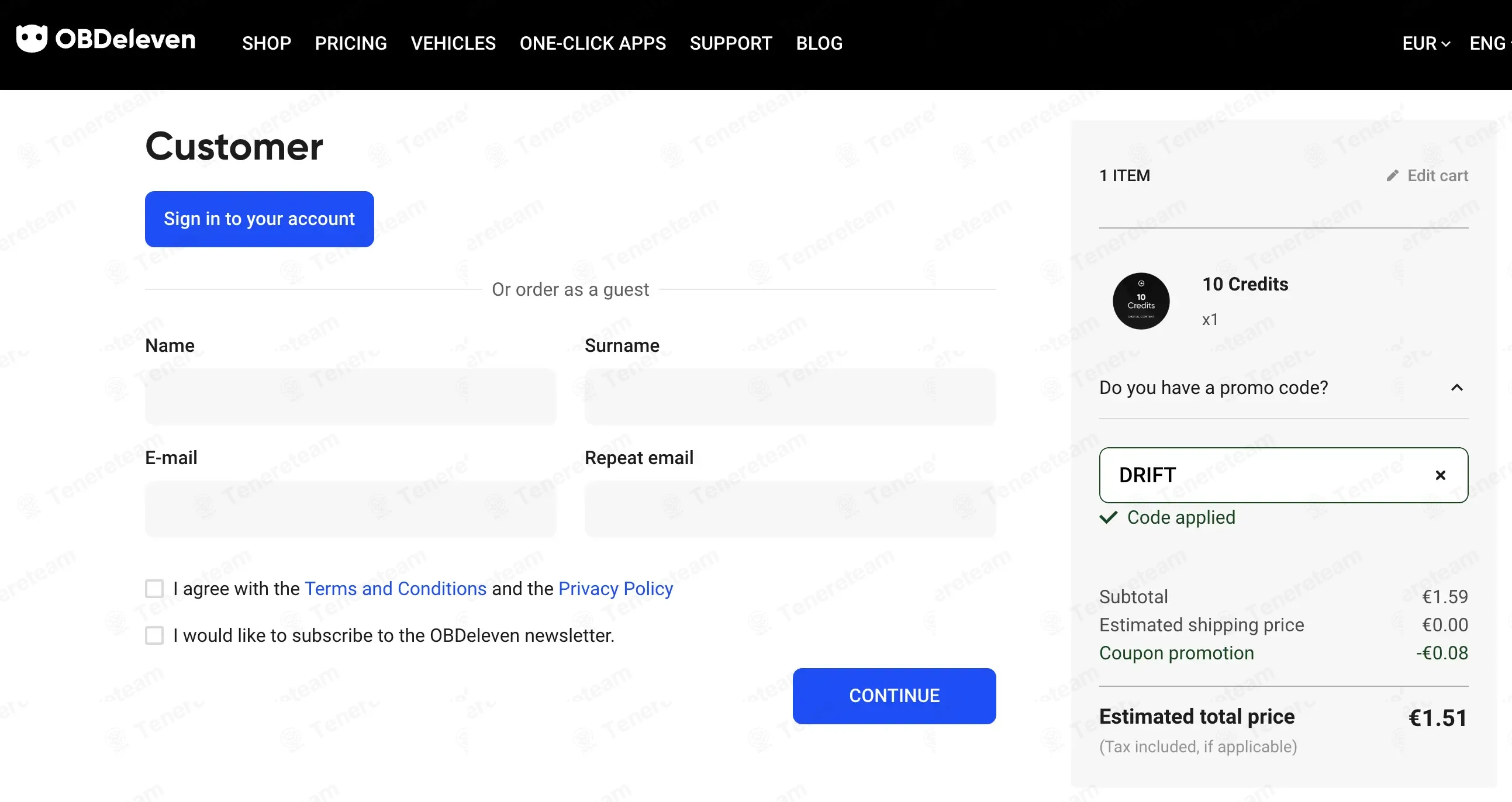 Obdeleven coupon code: 20% off with DRIFT. Tested and valid as 5 months ago.
