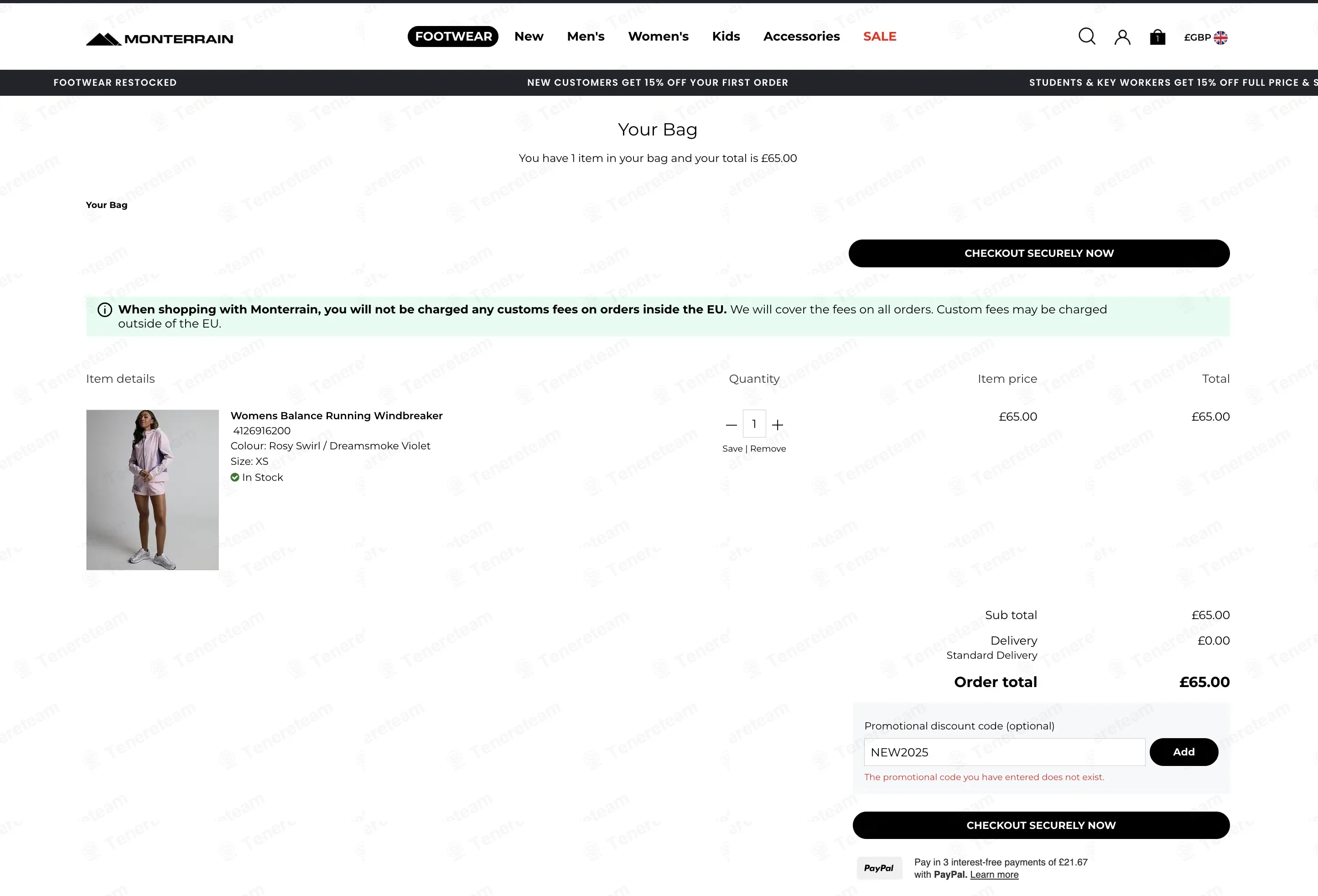 Monterrain UK coupon code: 20% off with NEW2025. Tested and valid as 1 month ago.