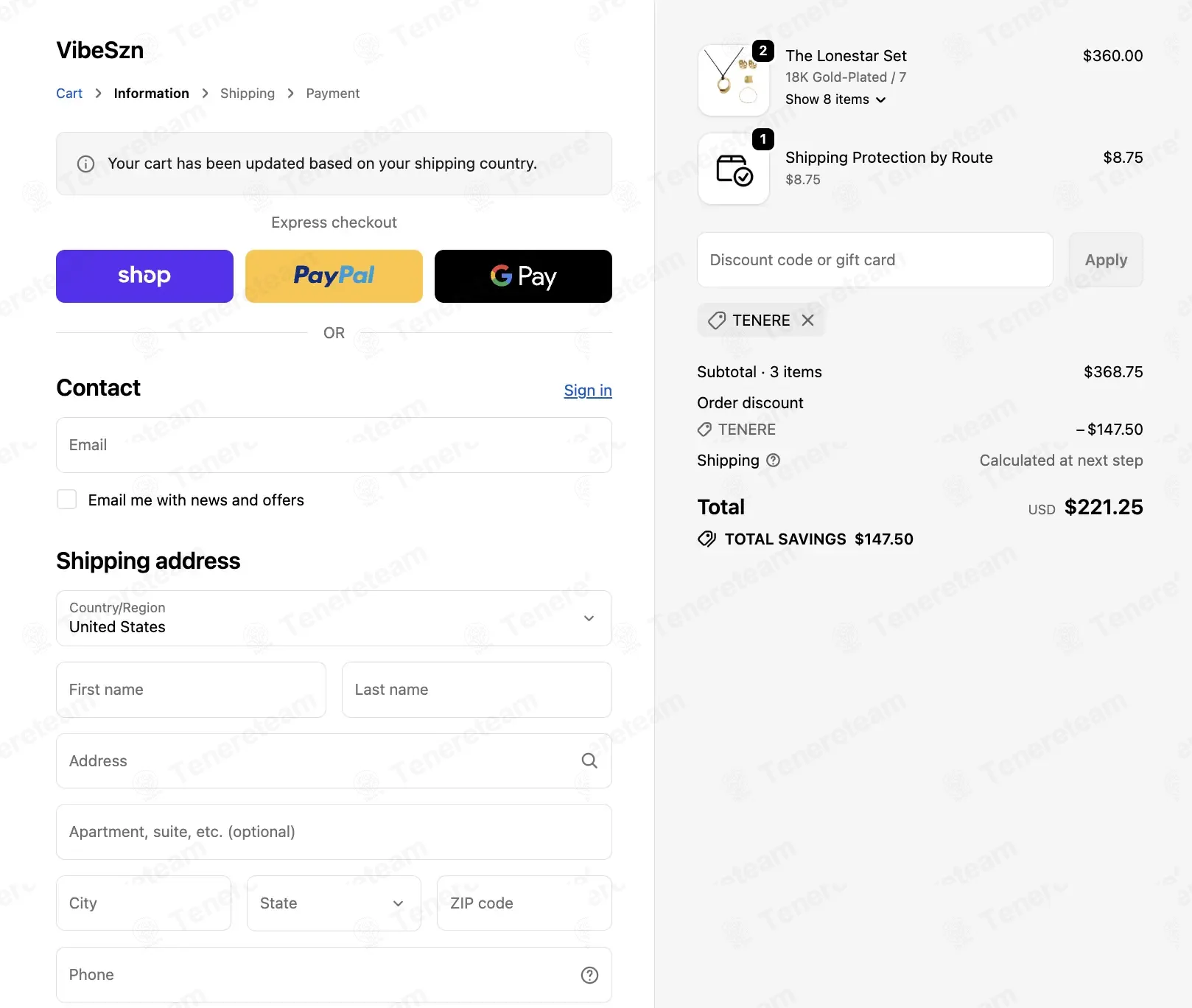 VibeSzn coupon code: 40% off with TENERE. Tested and valid as 3 weeks ago.