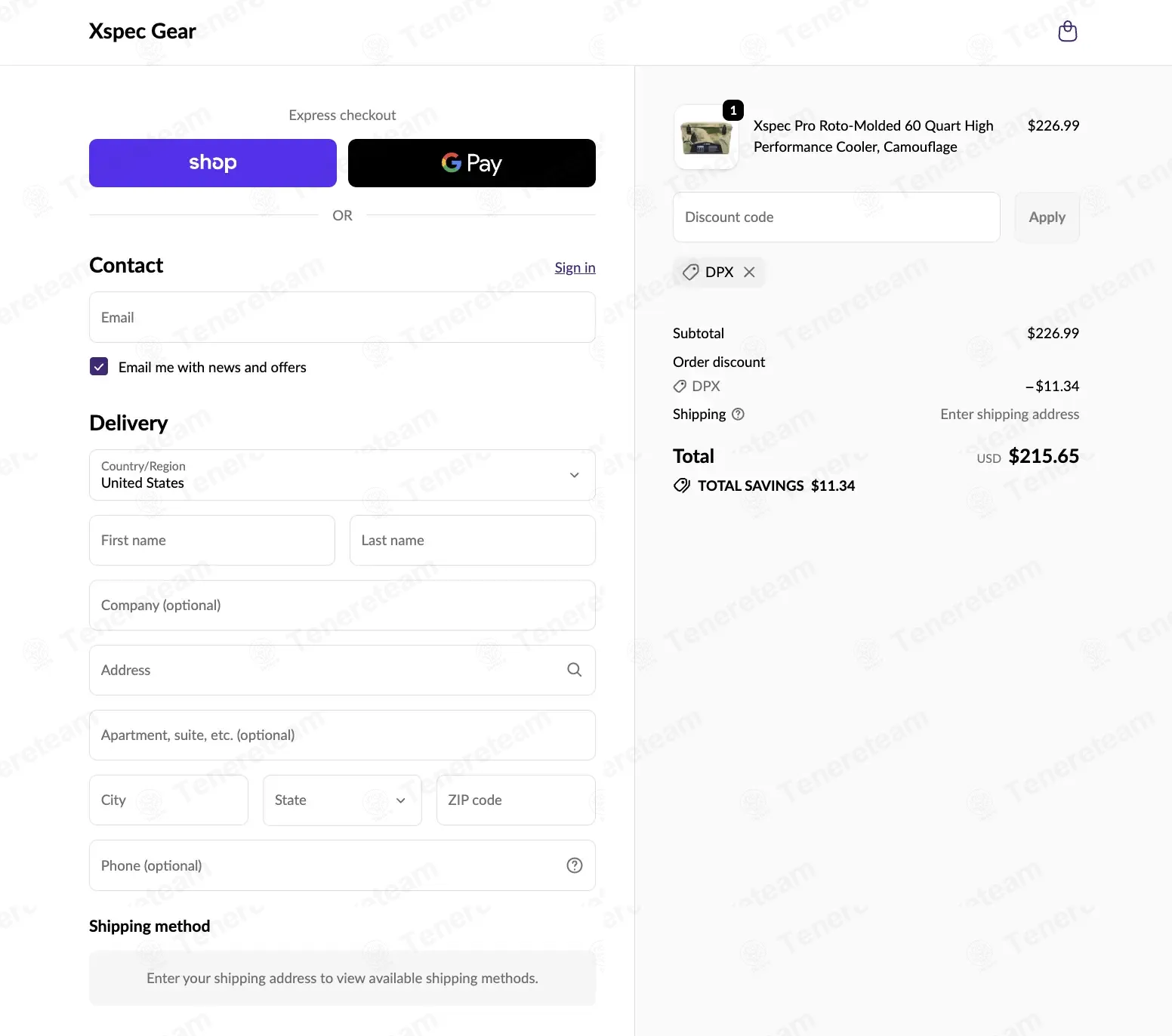 Xspec Gear coupon code: 5% off with DPX. Tested and valid as 1 month ago.