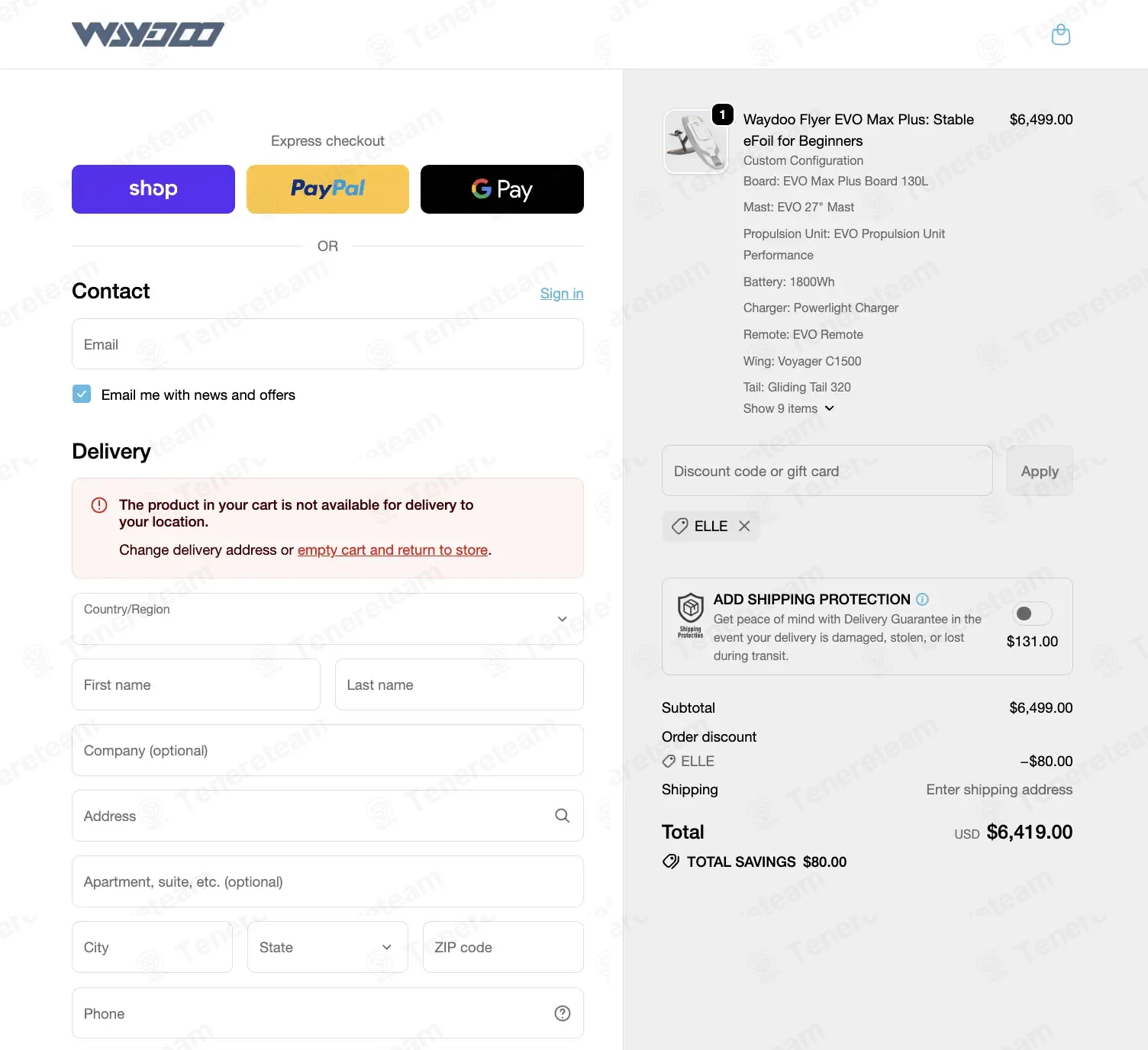 Waydoo coupon code: $80 off with ELLE. Tested and valid as 3 days ago.