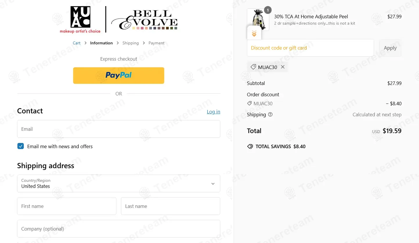 Makeup Artists Choice coupon code: 30% off with MUAC30. Tested and valid as 1 year ago.