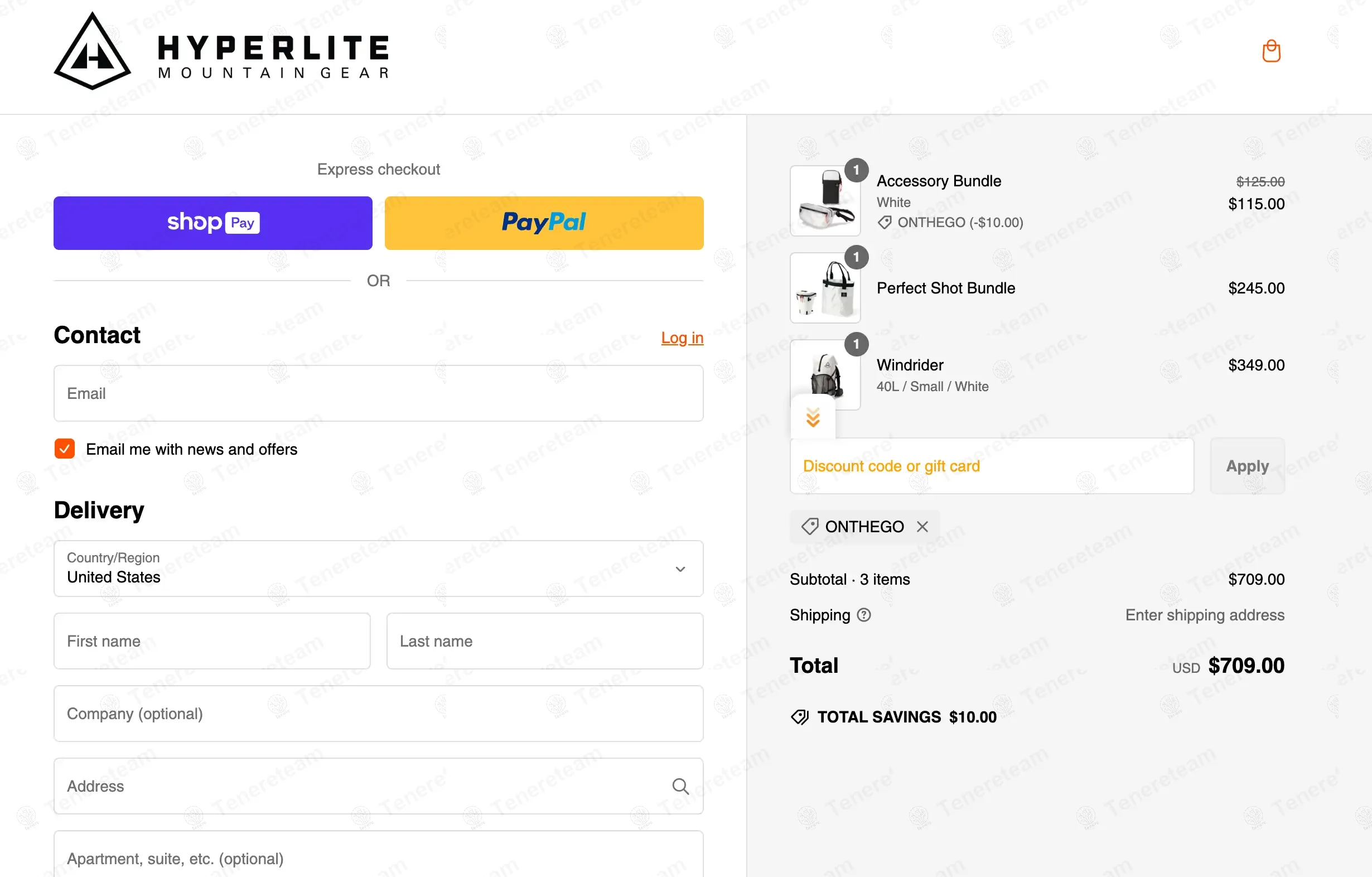 Hyperlite Mountain Gear coupon code: $10 off with ONTHEGO. Tested and valid as 10 months ago.